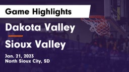 Dakota Valley  vs Sioux Valley  Game Highlights - Jan. 21, 2023