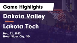 Dakota Valley  vs Lakota Tech  Game Highlights - Dec. 22, 2023