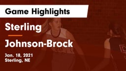 Sterling  vs Johnson-Brock  Game Highlights - Jan. 18, 2021