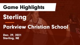 Sterling  vs Parkview Christian School Game Highlights - Dec. 29, 2021