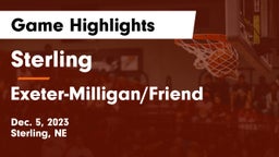 Sterling  vs Exeter-Milligan/Friend  Game Highlights - Dec. 5, 2023