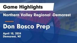 Northern Valley Regional -Demarest vs Don Bosco Prep  Game Highlights - April 10, 2024