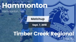 Matchup: Hammonton High vs. Timber Creek Regional  2018