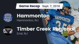 Recap: Hammonton  vs. Timber Creek Regional  2018