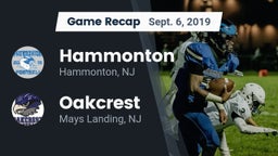 Recap: Hammonton  vs. Oakcrest  2019