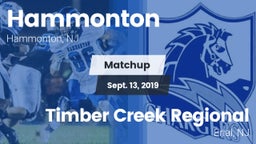 Matchup: Hammonton High vs. Timber Creek Regional  2019