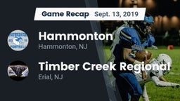 Recap: Hammonton  vs. Timber Creek Regional  2019
