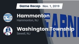Recap: Hammonton  vs. Washington Township  2019