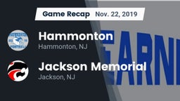 Recap: Hammonton  vs. Jackson Memorial  2019