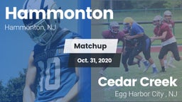 Matchup: Hammonton High vs. Cedar Creek  2020