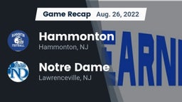 Recap: Hammonton  vs. Notre Dame  2022