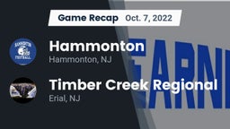 Recap: Hammonton  vs. Timber Creek Regional  2022