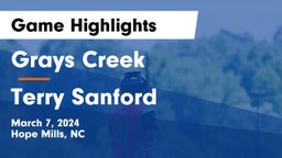 Grays Creek  vs Terry Sanford Game Highlights - March 7, 2024