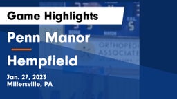 Penn Manor   vs Hempfield  Game Highlights - Jan. 27, 2023