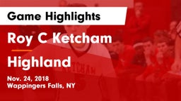 Roy C Ketcham vs Highland  Game Highlights - Nov. 24, 2018
