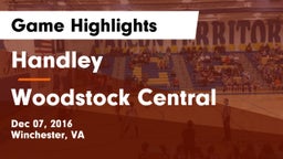 Handley  vs Woodstock Central  Game Highlights - Dec 07, 2016