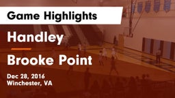 Handley  vs Brooke Point Game Highlights - Dec 28, 2016