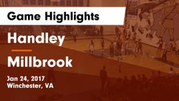Handley  vs Millbrook Game Highlights - Jan 24, 2017