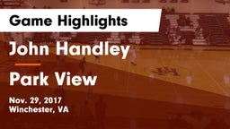 John Handley  vs Park View  Game Highlights - Nov. 29, 2017