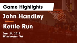 John Handley  vs Kettle Run  Game Highlights - Jan. 24, 2018