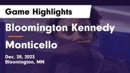 Bloomington Kennedy  vs Monticello  Game Highlights - Dec. 28, 2023
