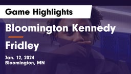 Bloomington Kennedy  vs Fridley  Game Highlights - Jan. 12, 2024