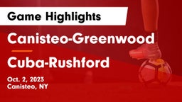 Canisteo-Greenwood  vs Cuba-Rushford  Game Highlights - Oct. 2, 2023
