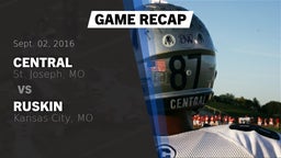 Recap: Central  vs. Ruskin  2016
