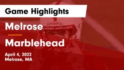 Melrose  vs Marblehead  Game Highlights - April 4, 2022
