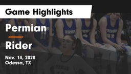 Permian  vs Rider  Game Highlights - Nov. 14, 2020