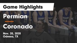 Permian  vs Coronado  Game Highlights - Nov. 20, 2020