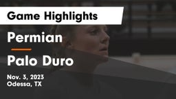 Permian  vs Palo Duro  Game Highlights - Nov. 3, 2023