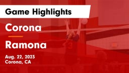 Corona  vs Ramona  Game Highlights - Aug. 22, 2023