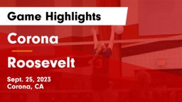 Corona  vs Roosevelt  Game Highlights - Sept. 25, 2023