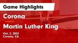 Corona  vs Martin Luther King  Game Highlights - Oct. 2, 2023