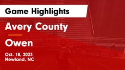 Avery County  vs Owen Game Highlights - Oct. 18, 2023