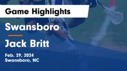 Swansboro  vs Jack Britt  Game Highlights - Feb. 29, 2024