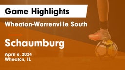 Wheaton-Warrenville South  vs Schaumburg  Game Highlights - April 6, 2024