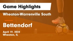 Wheaton-Warrenville South  vs Bettendorf  Game Highlights - April 19, 2024