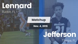 Matchup: Lennard  vs. Jefferson  2016