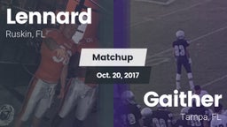 Matchup: Lennard  vs. Gaither  2017