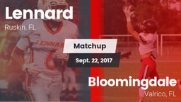 Matchup: Lennard  vs. Bloomingdale  2017