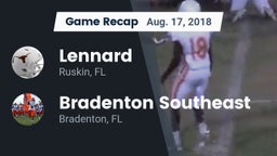 Recap: Lennard  vs. Bradenton Southeast 2018