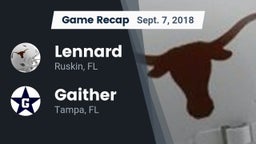 Recap: Lennard  vs. Gaither  2018