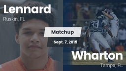 Matchup: Lennard  vs. Wharton  2019