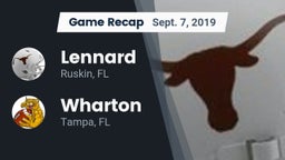 Recap: Lennard  vs. Wharton  2019