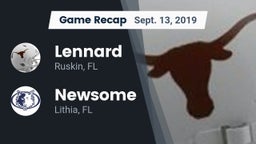 Recap: Lennard  vs. Newsome  2019
