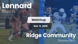 Matchup: Lennard  vs. Ridge Community  2019