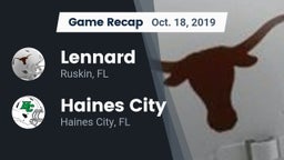 Recap: Lennard  vs. Haines City  2019