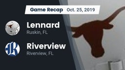 Recap: Lennard  vs. Riverview  2019